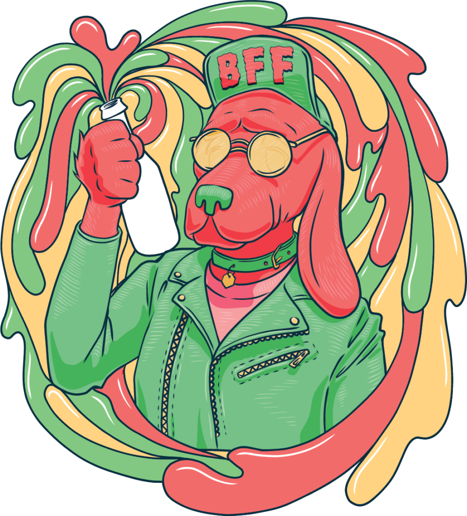 BFF-Mascot BFF dog illustration